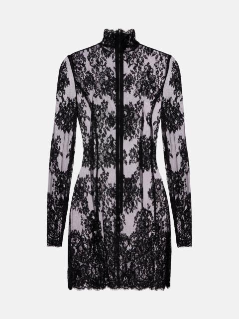Dolce & Gabbana Cord floral lace minidress