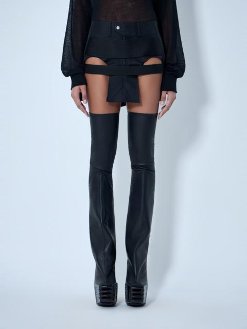 Rick Owens Layered Thigh-High Boot Ensemble