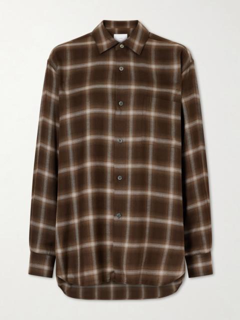 ssstein Checked Lyocell-blend Gauze Shirt