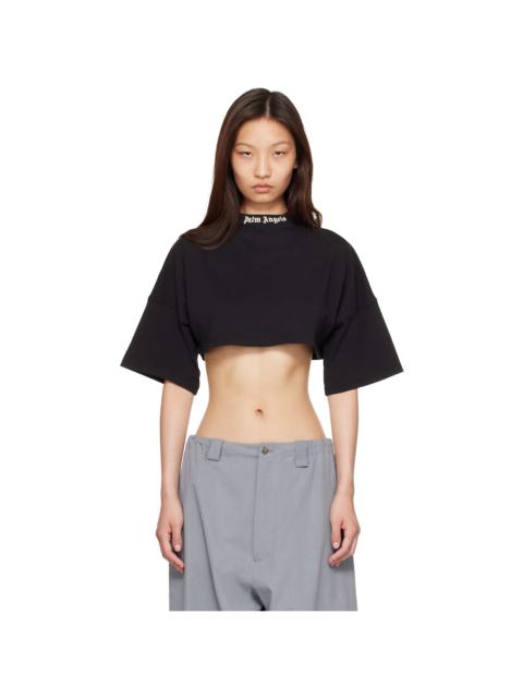 Palm Angels Black Back Curved Logo Mini T-shirt