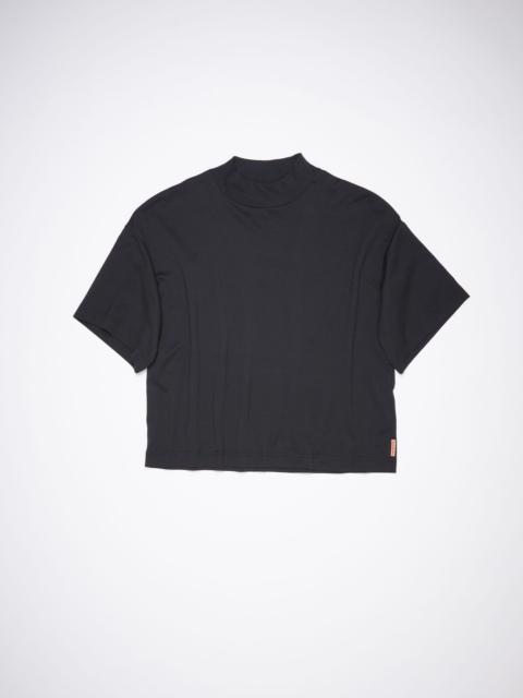Boxy cropped t-shirt - Black
