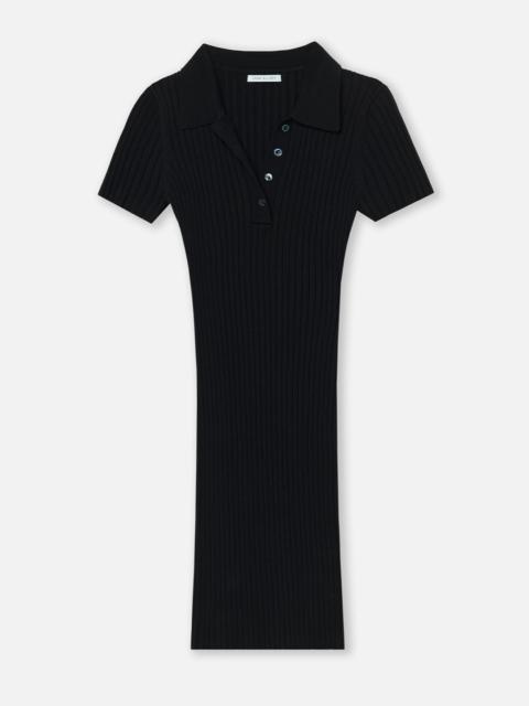 John Elliott PIPER SILK COTTON RIB POLO DRESS