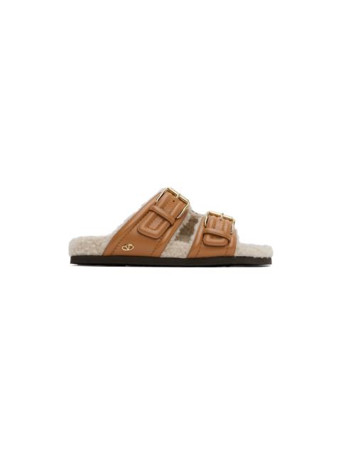 Valentino Tan Fussfriend Slide Sandals