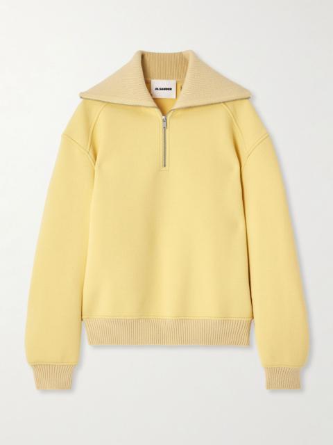 Jil Sander Oversized wool-blend sweatshirt Pastel yellow