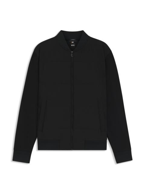 BOSS ZIP-UP SWEATSHIRT WITH PADDED FRONT