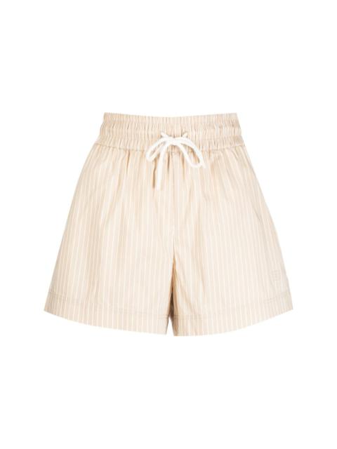 drawstring-waist thigh-length shorts