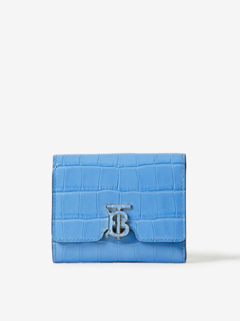 Burberry Embossed Leather TB Folding Wallet