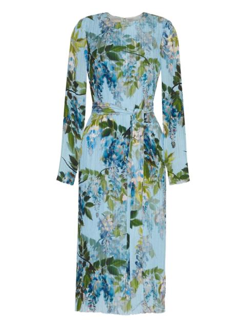 Cara Cara pleated floral-print dress