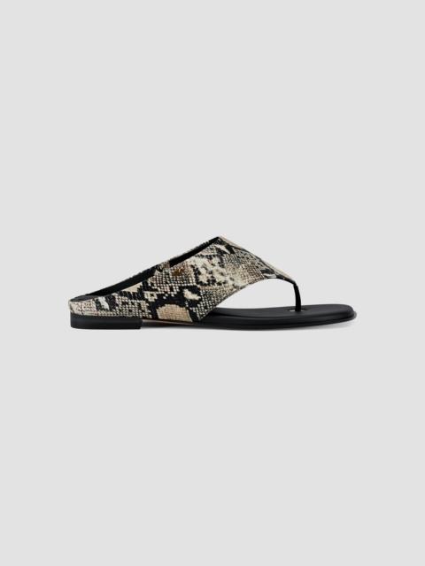 MICHAEL KORS Women's Alster Python-Embossed Sandals - Natural