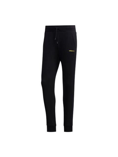 adidas adidas neo M Faves Tp logo Bundle Feet Casual Sports Long Pants Black FU1046