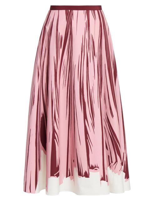 GIAMBATTISTA VALLI Women's Brush Stroke Knit Maxi Skirt - Red Rose