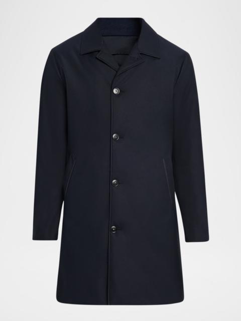 Canali Men's Single-Breasted Technical Raincoat