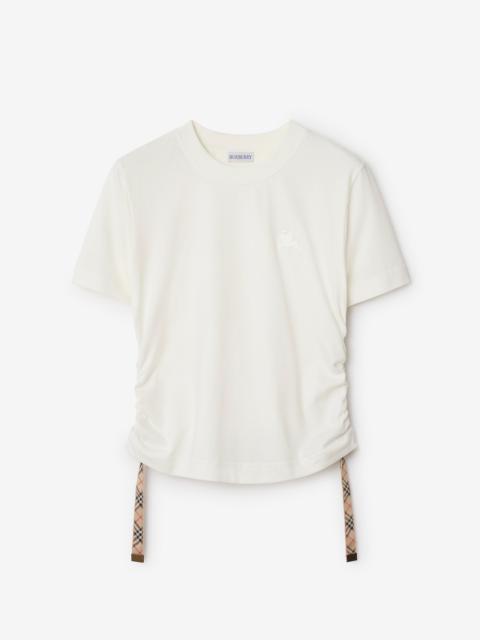 Burberry Check Trim Cotton T-shirt