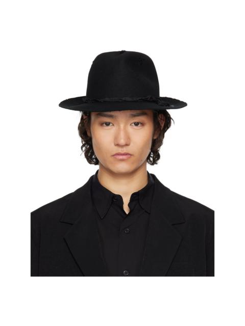 Yohji Yamamoto Black Wool Soft Hat