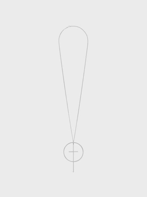 CELINE Celine Symboles Cross Necklace in Sterling Silver with Rhodium Finish