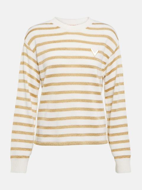 Valentino Striped wool-blend sweater