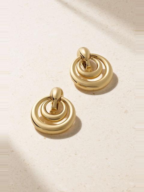 DAVID WEBB 18-karat gold clip earrings