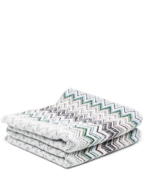 Missoni zigzag-woven knitted blanket