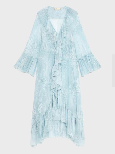 Blumarine PRINTED CHIFFON LONG DRESS