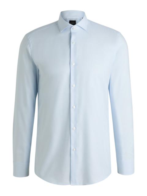 BOSS SLIM-FIT SHIRT IN A STRUCTURED COTTON BLEND