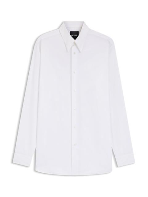 BOSS RELAXED-FIT COTTON-POPLIN SHIRT