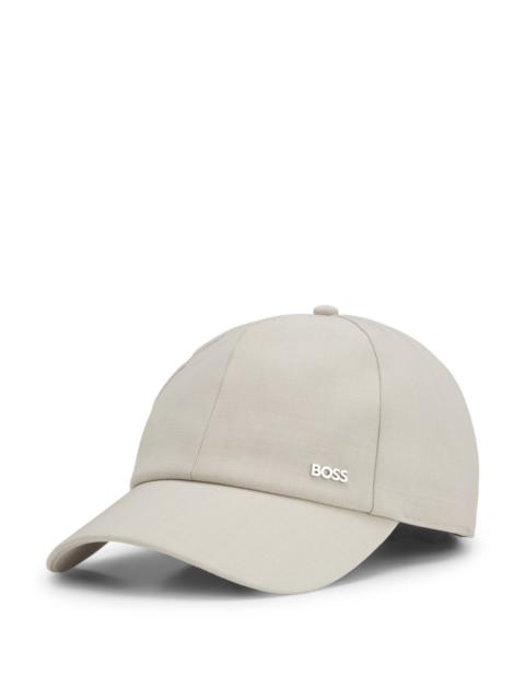 BOSS CAP IN VIRGIN WOOL WITH LOGO TRIM