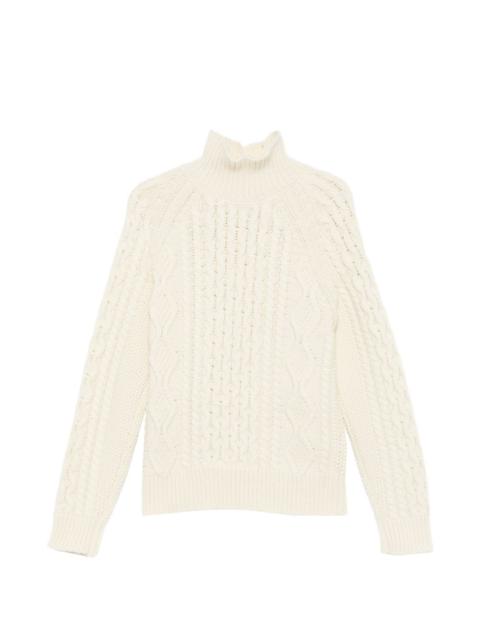 Baracuta Aran mock-neck sweater