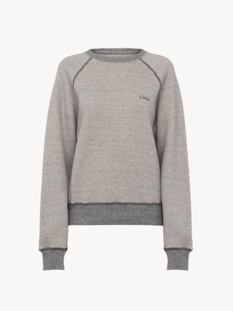 Chloé LOGO SWEATER IN COTTON FLEECE MIX
