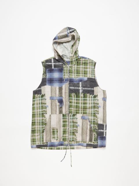 Print hooded jacket - Green multi