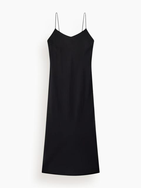 Another Tomorrow Satin Gown in Black