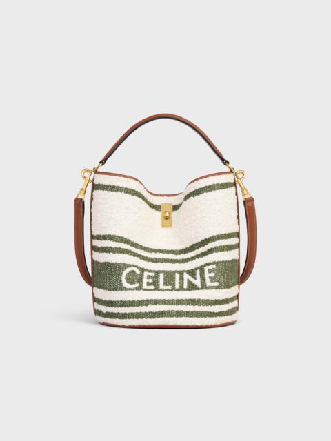 CELINE Bucket 16 Bag in STRIPED TEXTILE WITH CELINE AND CALFSKIN