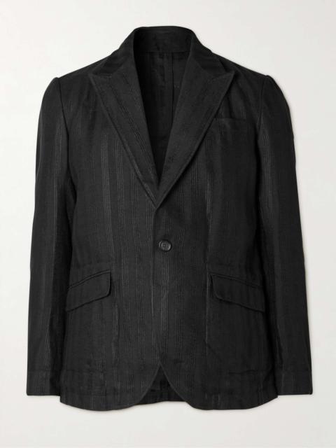 Oliver Spencer Wyndhams Embroidered Linen Suit Jacket