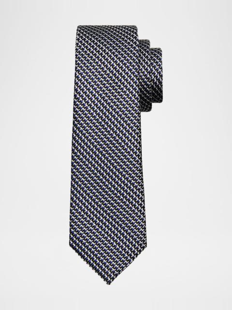 TOM FORD Men's Tricolor Woven Silk Tie