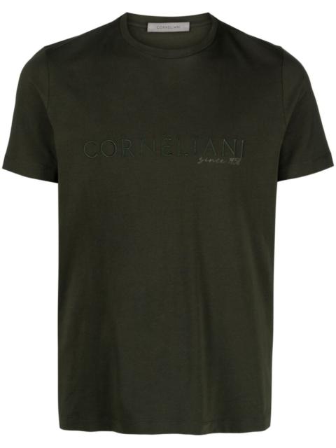 CORNELIANI logo-embroidered cotton T-shirt