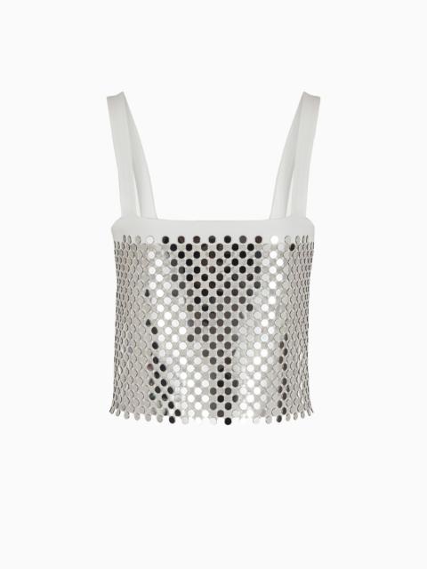 GIORGIO ARMANI Embroidered double-jersey top