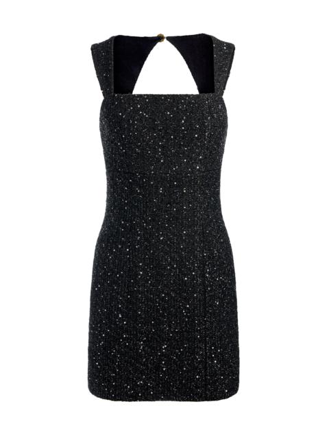 Alice + Olivia KERIA EMBELLISHED TWEED MINI DRESS