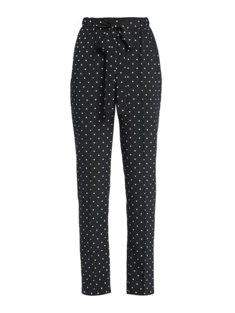 Prada Printed crêpe de Chine pants