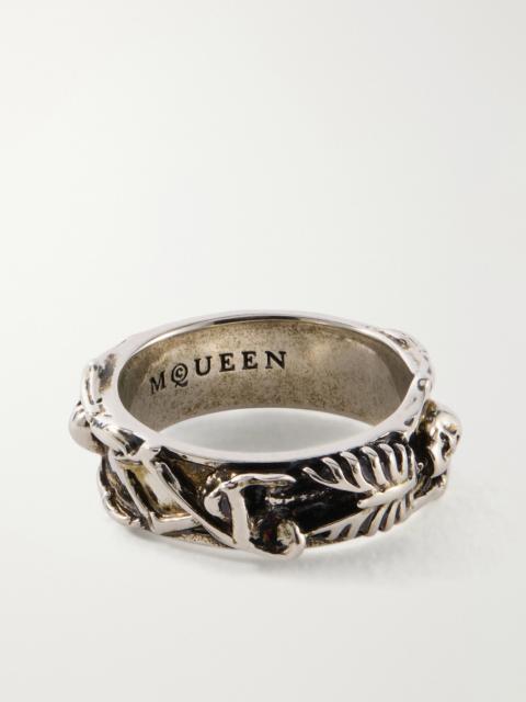 Alexander McQueen Dancing Skeleton Sterling Silver Ring
