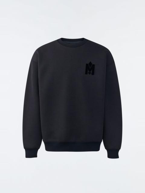 MACKAGE MAX-VT Double face jersey sweatshirt with embroidered logo
