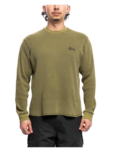 ★人気【STUSSY】★BASIC STOCK LS THERMAL LS T-Shir.t★Olive Basic Stock L/S Thermal – Premier
