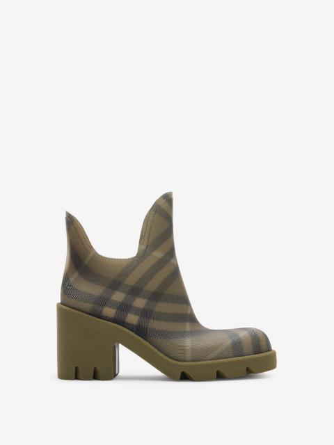 Burberry Check Rubber Marsh Heel Boots