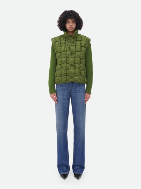 Bottega Veneta Padded Nylon Intreccio Gilet