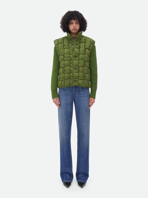 Bottega Veneta Padded Nylon Intreccio Gilet