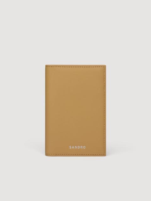 Sandro GRAINED LEATHER CARD HOLDER