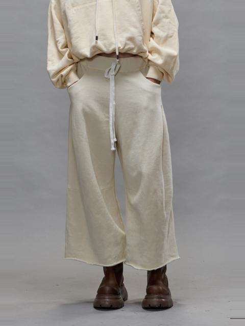 CROPPED PLEATED SWEATPANT - NATURAL