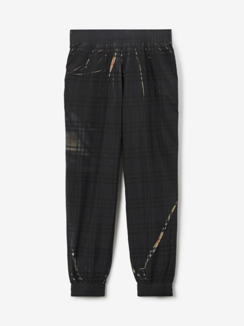 Sliced Check Jogging Pants