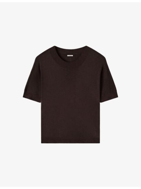 JOSEPH Jana Round-Neck Relaxed-Fit Silk Top
