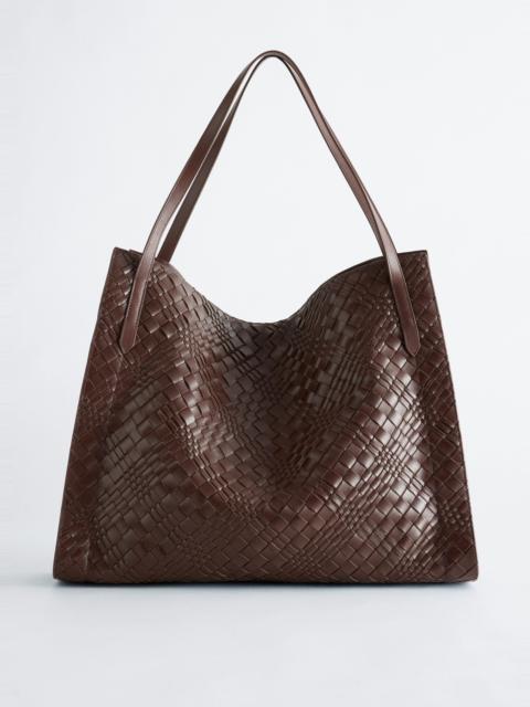& Other Stories Open Braided Leather Tote