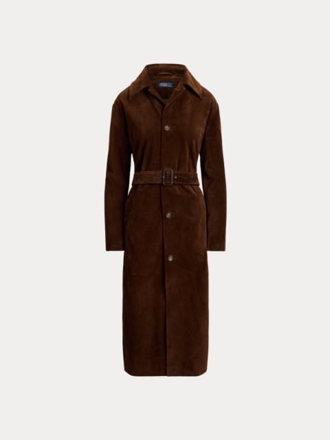 Polo Ralph Lauren Suede Long Car Coat