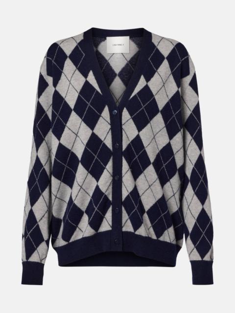 LISA YANG Raelyn argyle cashmere cardigan